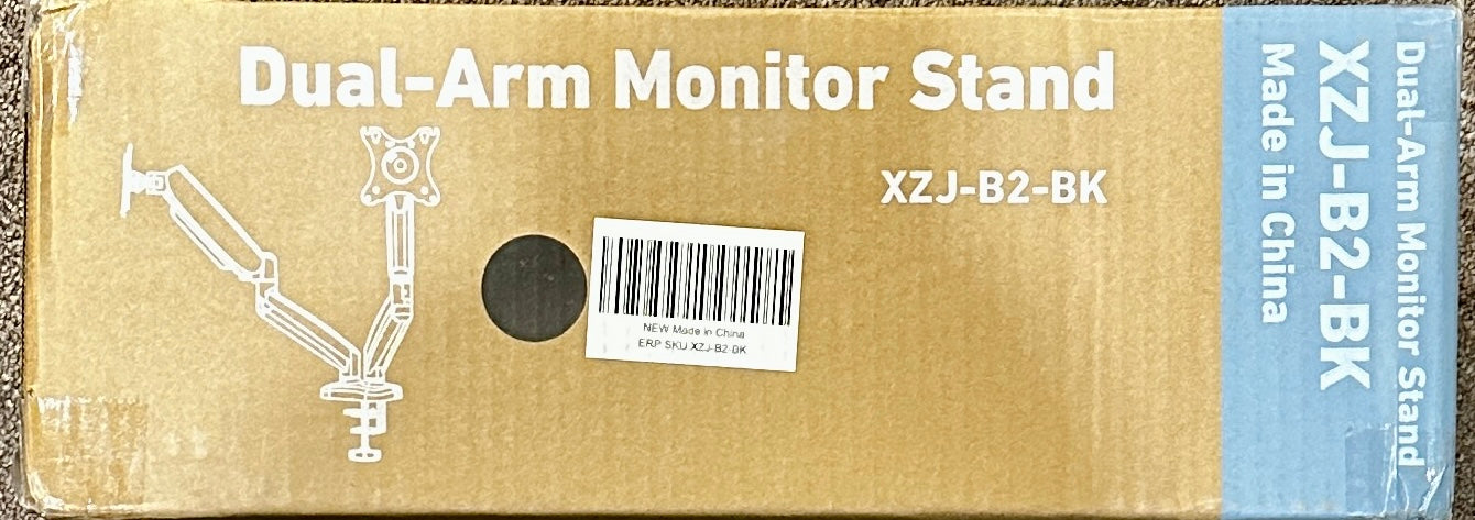 GlasFlength Dual Monitor Stand, Adjustable Height Monitor Mount (OPEN BOX)