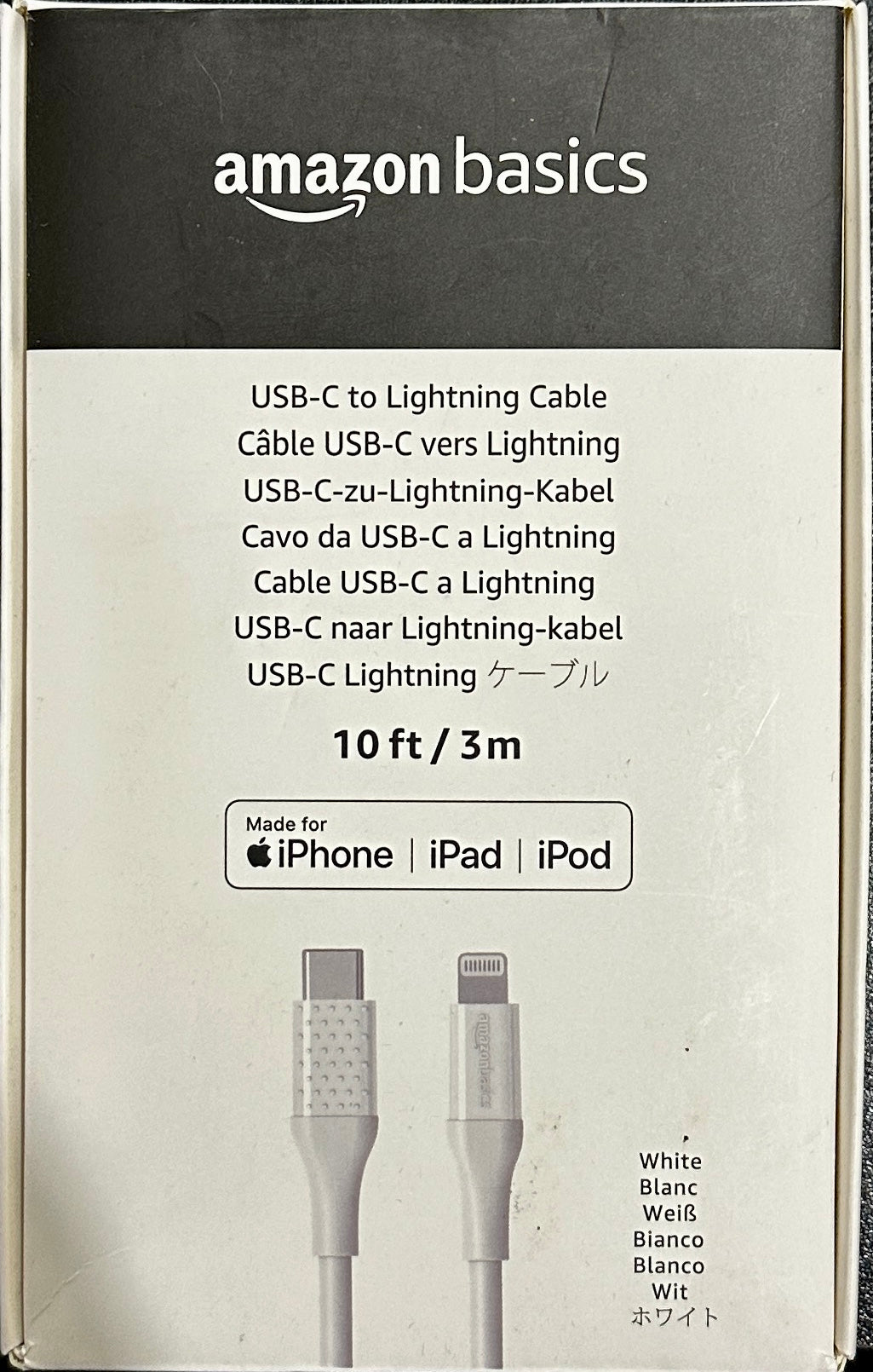 Amazon Basics USB-C to Lightning ABS Charging Cable (OPEN BOX)