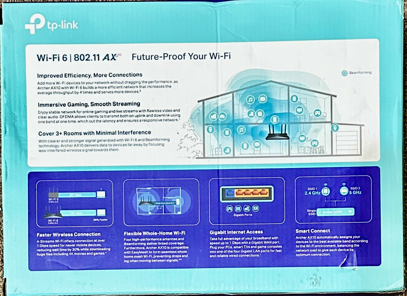 TP-Link Wifi 6 AX1500 Smart WiFi Router (Archer AX10)