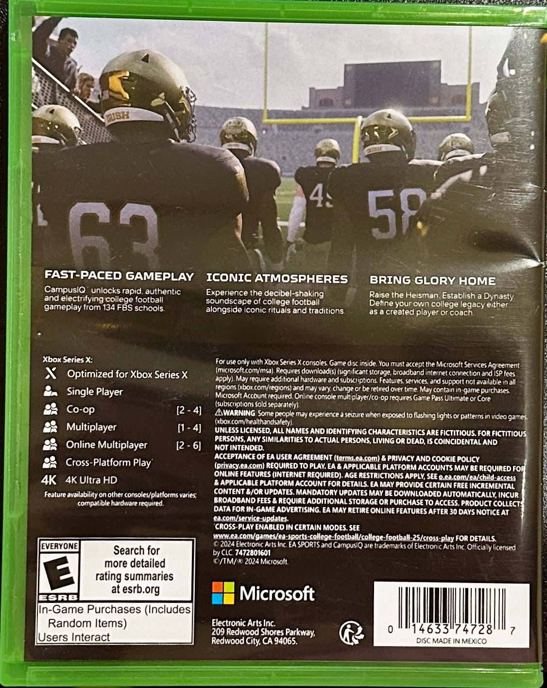 EA Sports College Football 25 - Microsoft Xbox Series X (OPEN BOX)