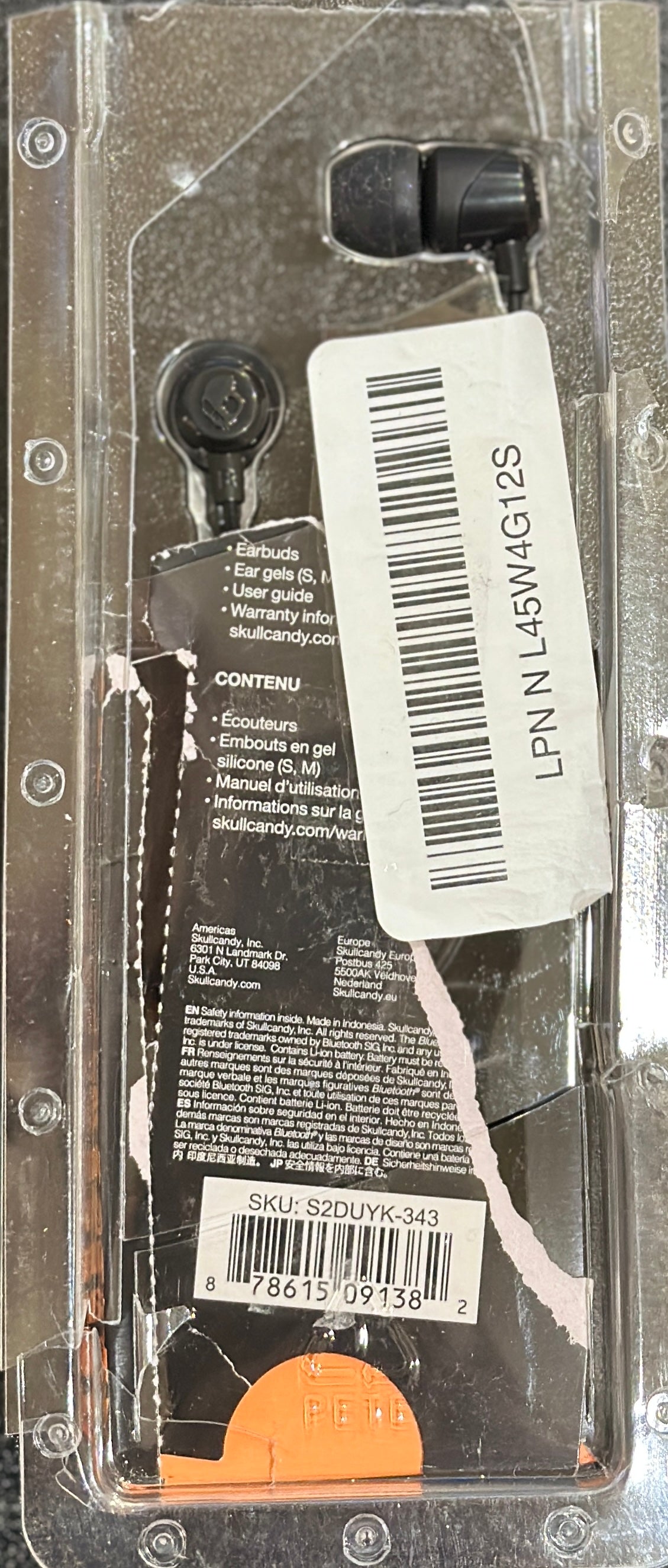 Panasonic RP-HJE120-KA ErgoFit In-Ear Headphones (OPEN BOX)