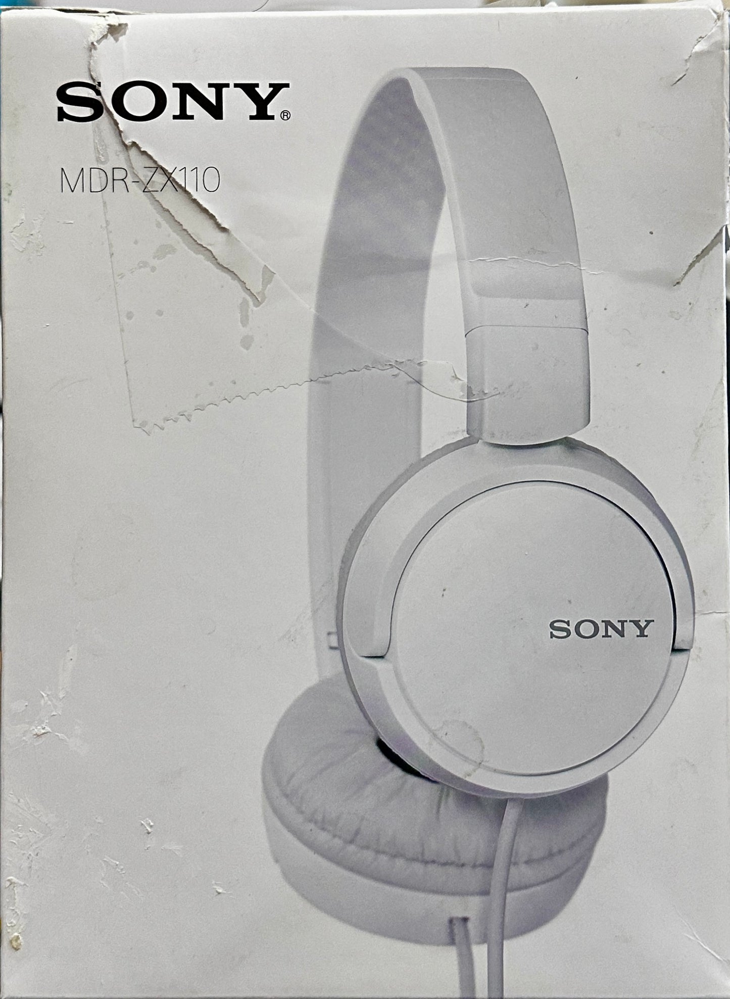 Sony MDRZX110/WHI ZX Series Stereo Headphones (OPEN BOX-DAMAGE BOX)