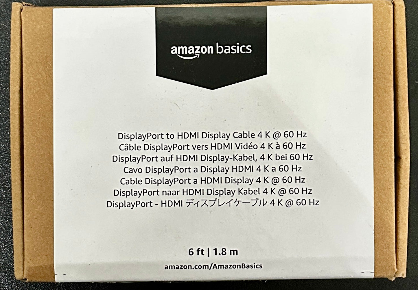 Amazon Basics DisplayPort to HDMI Cable 4K@60Hz – Uni-Directional