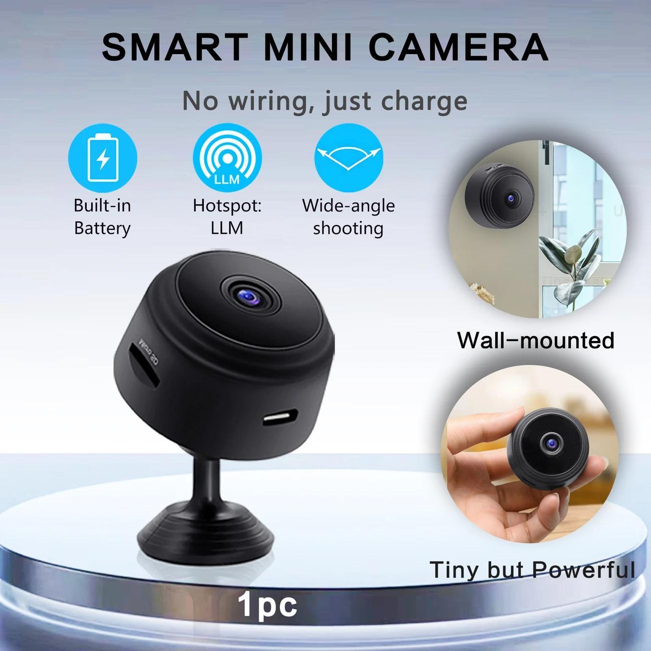 Mini HD Security Camera 1080p – WiFi Remote View, Easy Setup, Home Surveillance