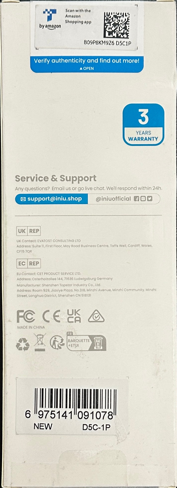 INIU USB A to USB C Cable Fast Charging [6.6FT] 3.1A