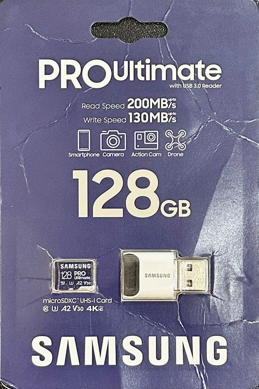 Samsung PRO Ultimate microSD Memory Card+Reader 128GB microSDXC