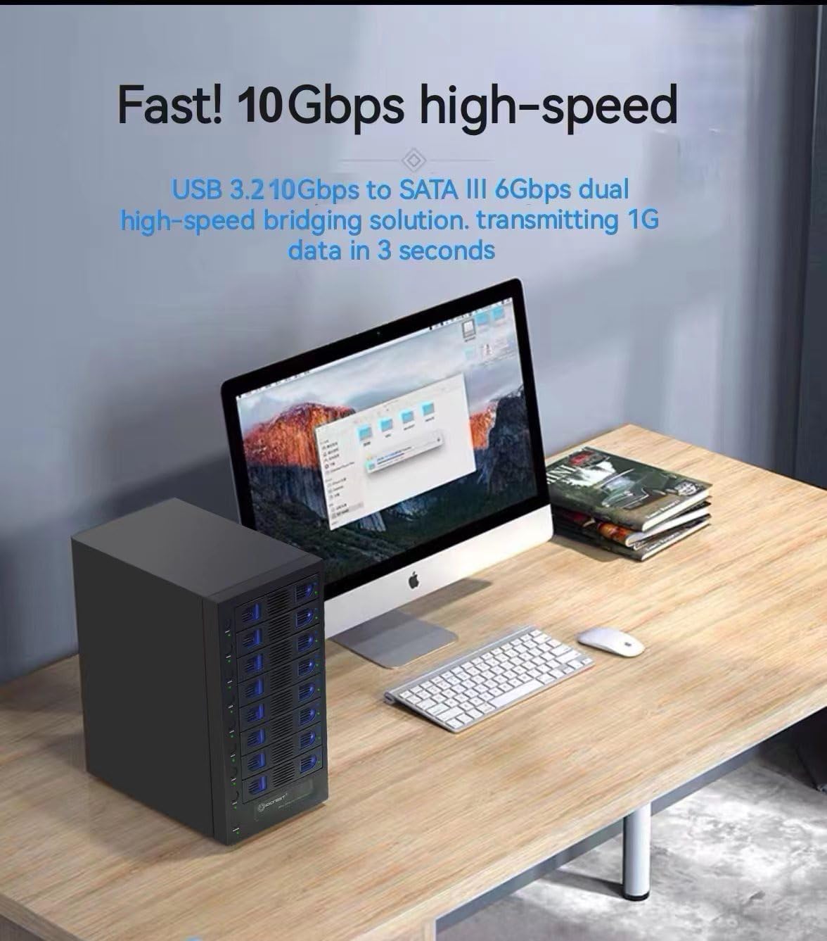 8 Bay Tool Less Tray Hot Swappabe 2.5" 3.5" SATA Non Raid External USB 3.0 (NO BOX)