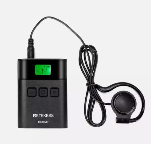 Retekess TT122 Wireless Tour Guide System Receiver One-Side Earphone 36CH Church