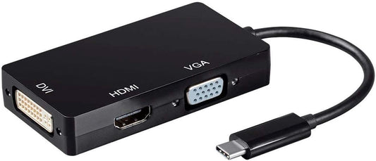 Monoprice USB Type C To 4K HDMI Single Link DVI and VGA Passive Adapter (OPEN BOX)
