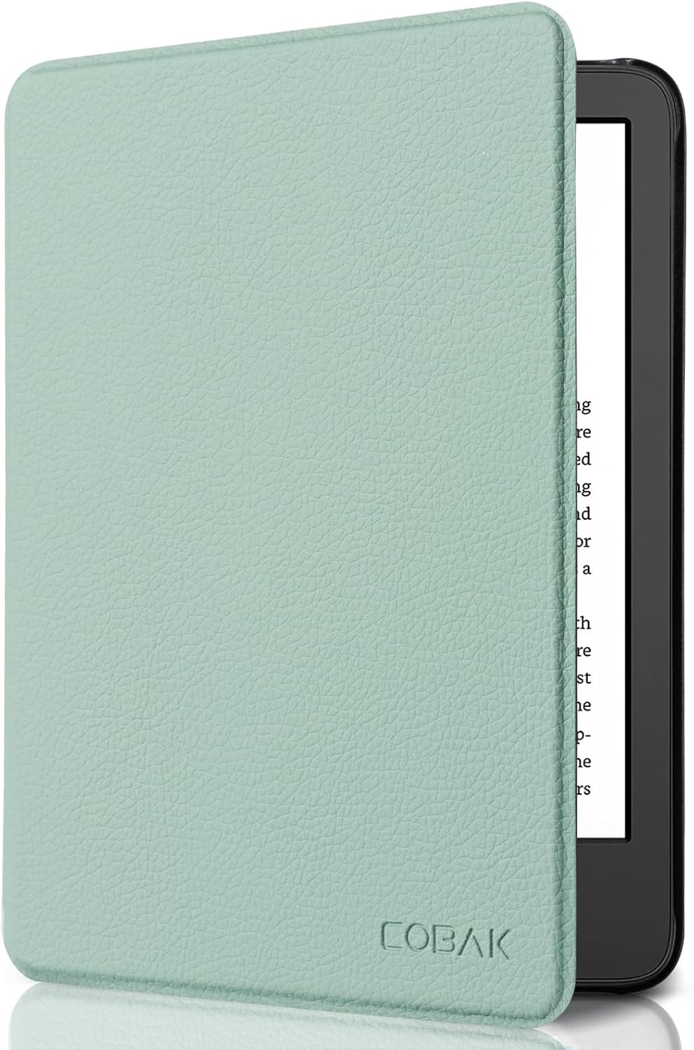 CoBak Case 6 Inch for Kindle 2024/2022 Gen 11 – PU Leather Smart Cover, Sage