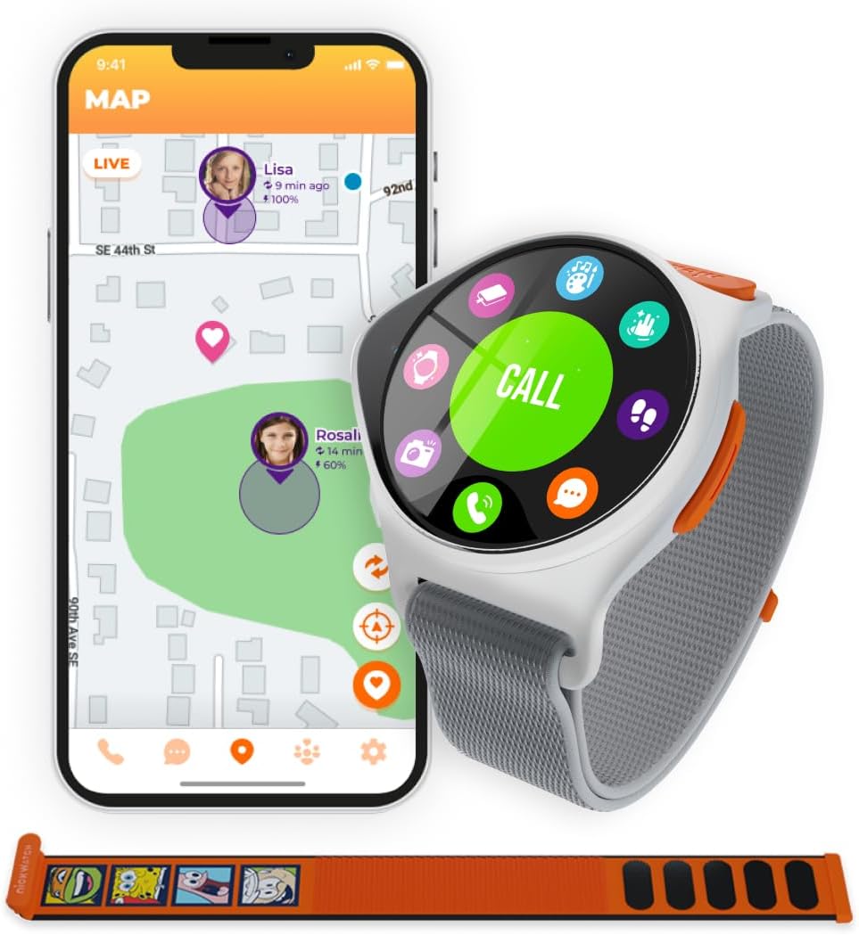 NickWatch GPS Tracking Smartwatch by Nickelodeon (NICKW001-2) App,Chat,Call