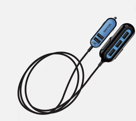 RapidX X5 Plus Car Charger 5 USB Ports QC 3.0/Type C Navy (OPEN BOX)