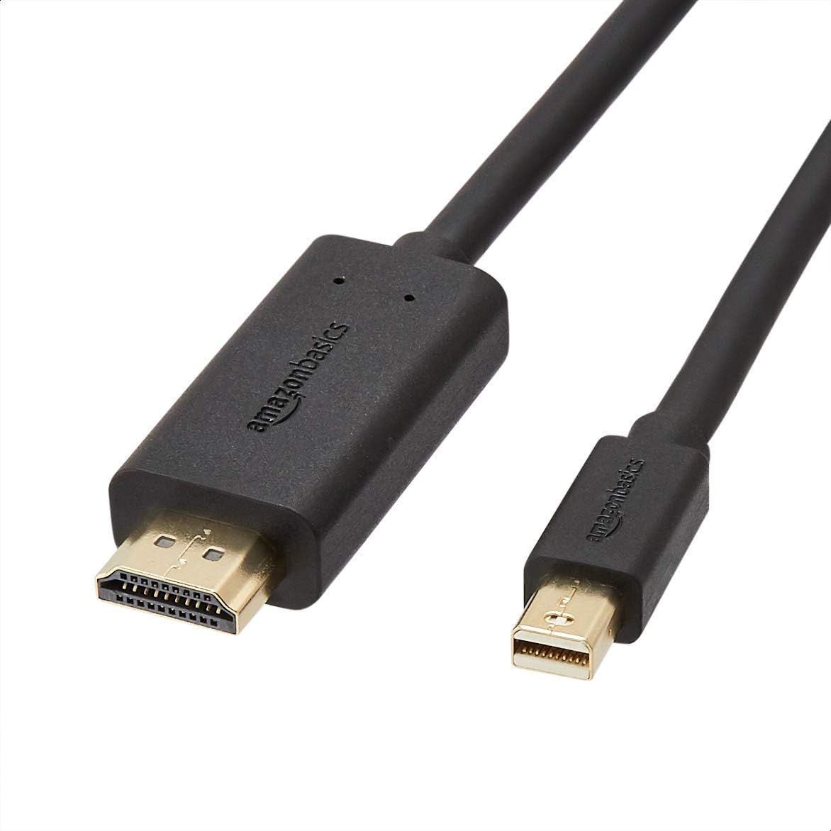 Amazon Basics Mini DisplayPort Male to HDMI Male Cable-1080p-Gold-Plated Connectors-6 Feet