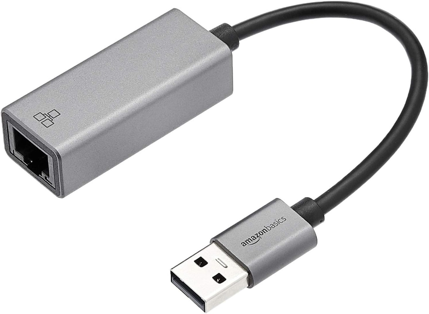 Amazon Basics Aluminum USB 3.0 Gigabit Ethernet Adapter Plug & Play (OPEN BOX)