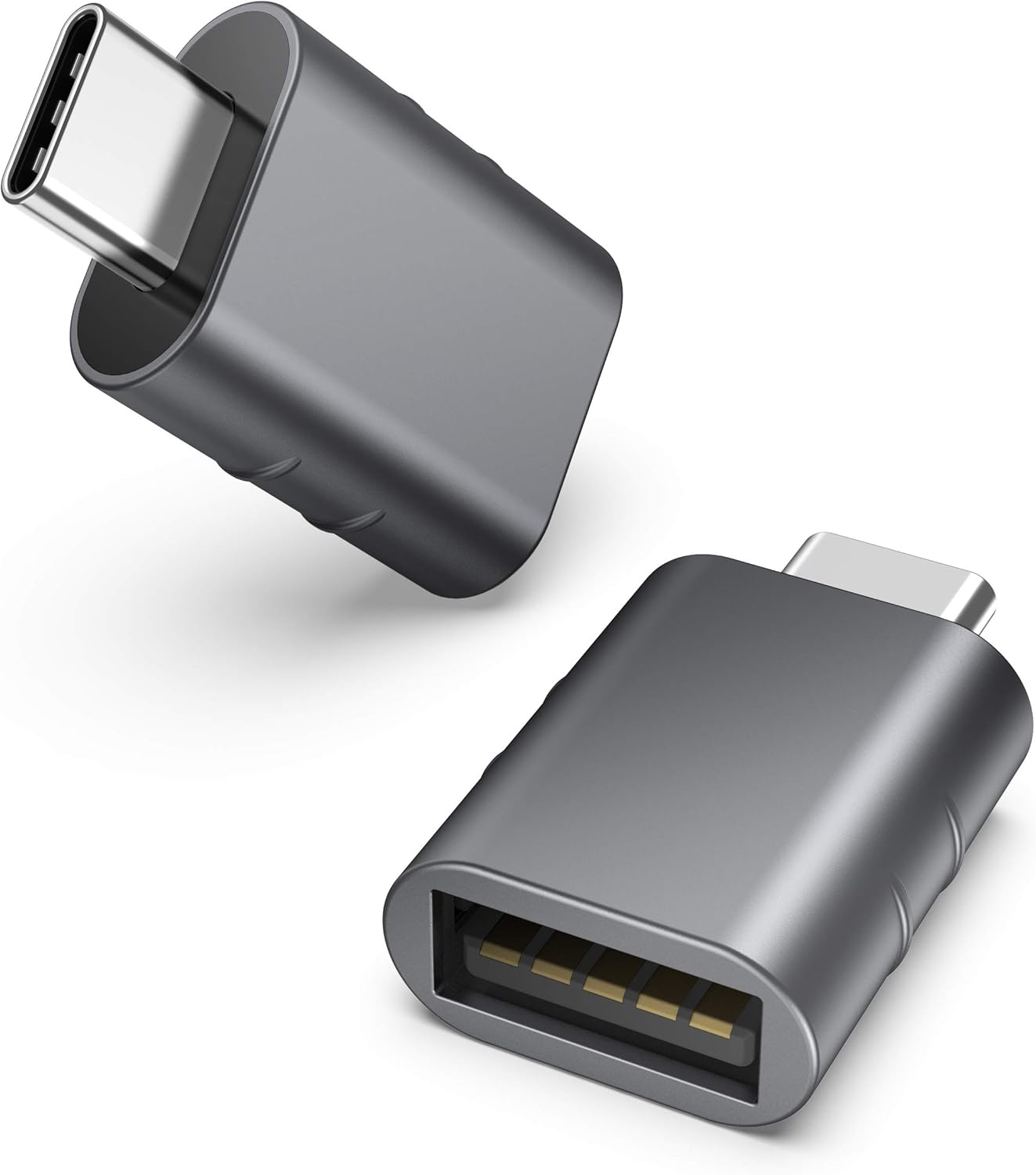 Syntech USB C to USB Otg Adapter Pack Of 2 Space Grey