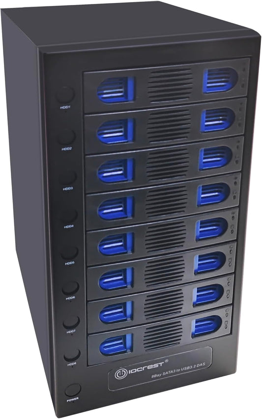 8 Bay Tool Less Tray Hot Swappabe 2.5" 3.5" SATA Non Raid External USB 3.0 (NO BOX)