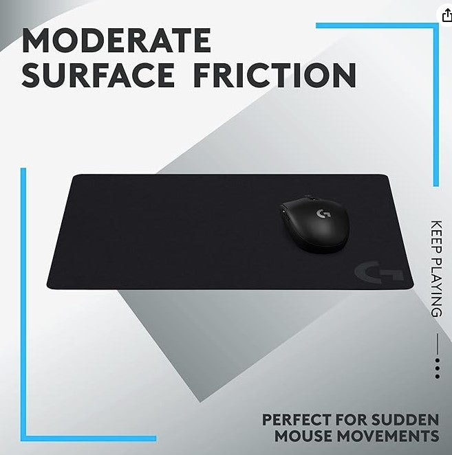 Logitech G240 Gaming Mouse Pad - Cloth Surface, Non-Slip Rubber Base, Black (OPEN BOX)