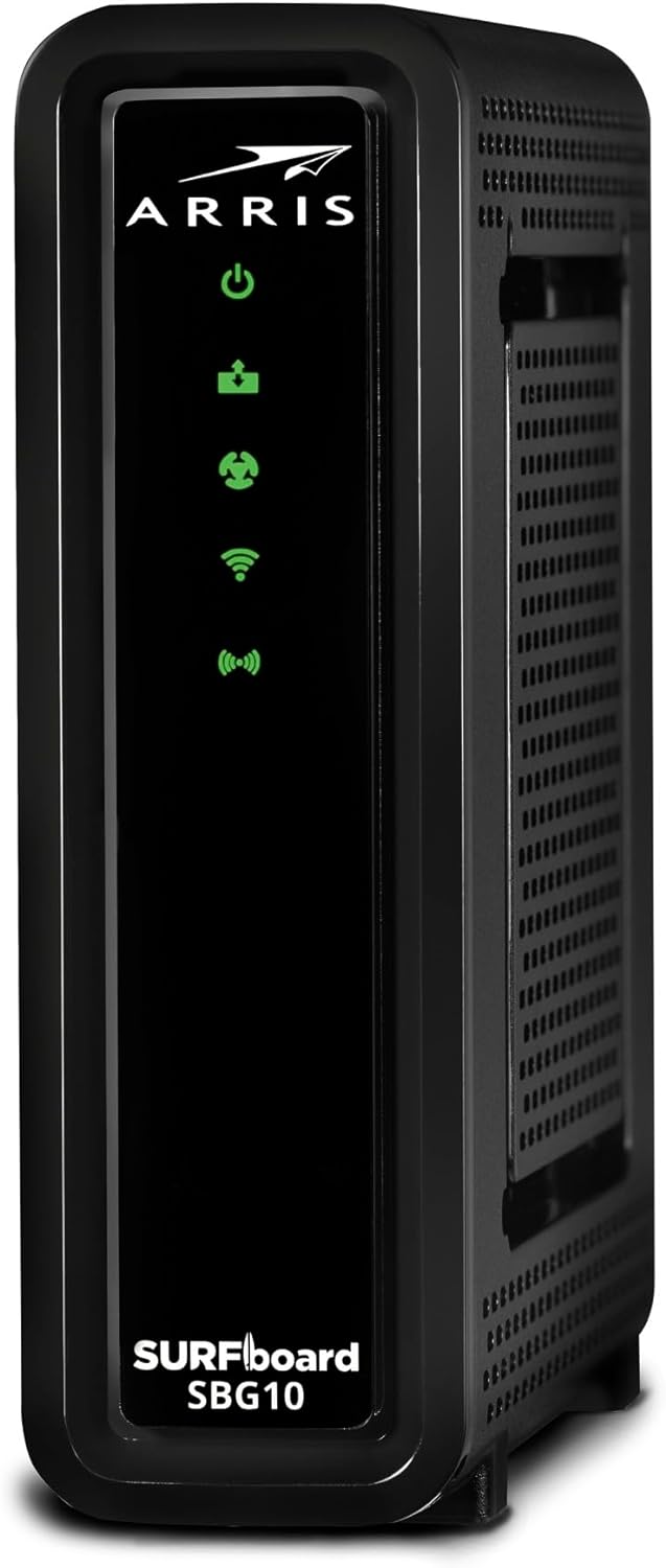ARRIS SURFboard SBG10 DOCSIS 3.0 16 x 4 Gigabit Cable Modem and AC1600 Wi-Fi Router (OPEN BOX)