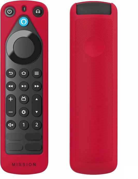 Remote Case for Alexa Voice Remote Pro (2022 Release) Silicone Protective Cover Red
