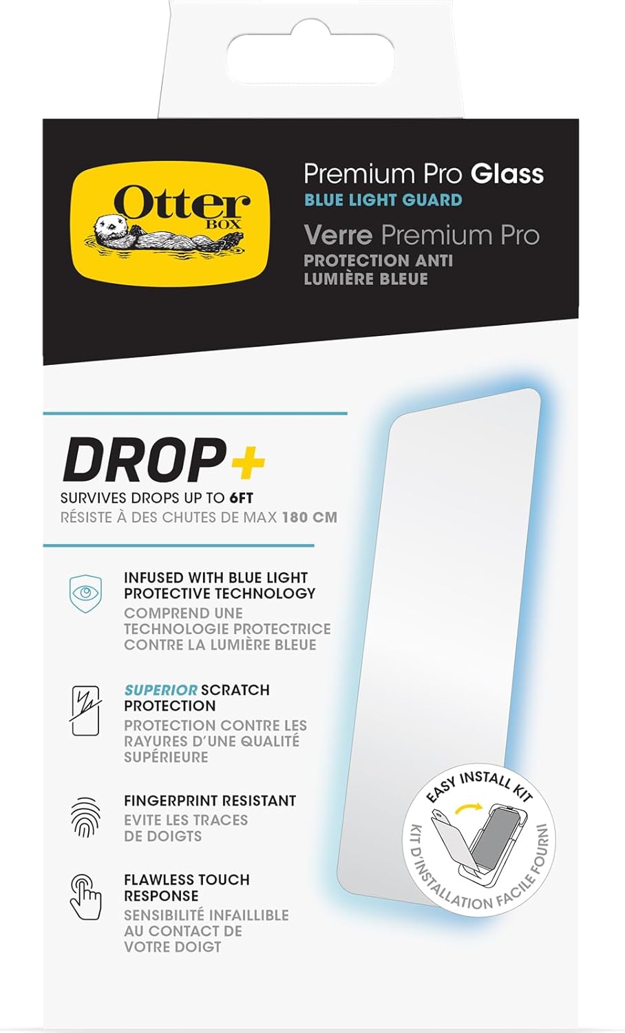 OtterBox iPhone 15 Pro (Only)- Premium Pro Glass Screen Protector (OPEN BOX)