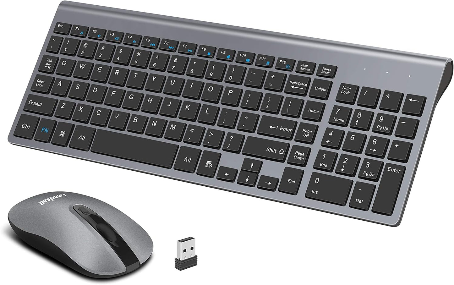LeadsaiL Wireless Keyboard Mouse Combo Compact KF-10