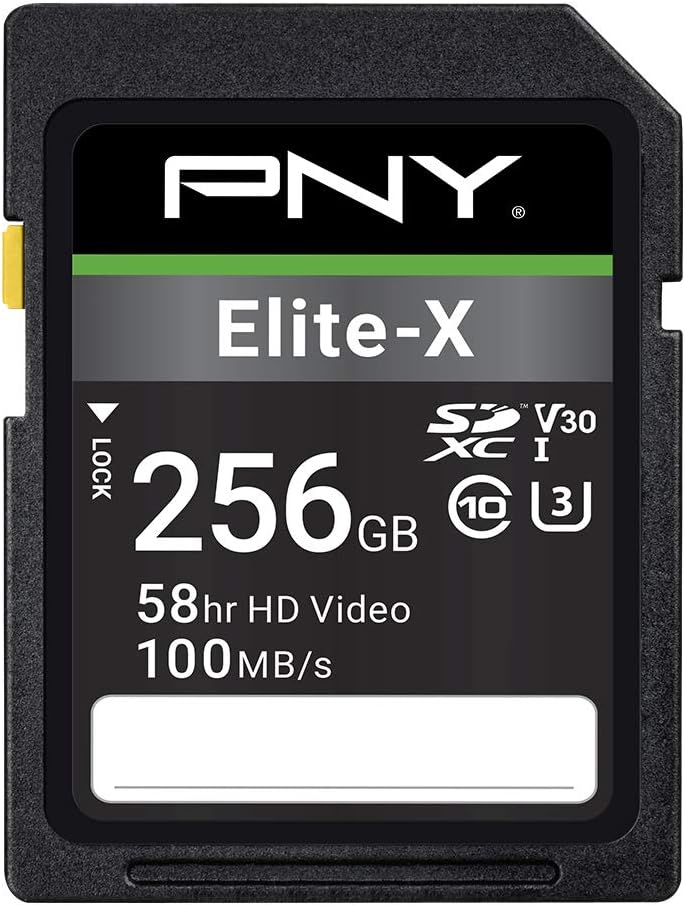 PNY Technologies 256GB Elite-X microSDXC Flash Memory Card, Class 10, UHS-I U3 (OPEN BOX)