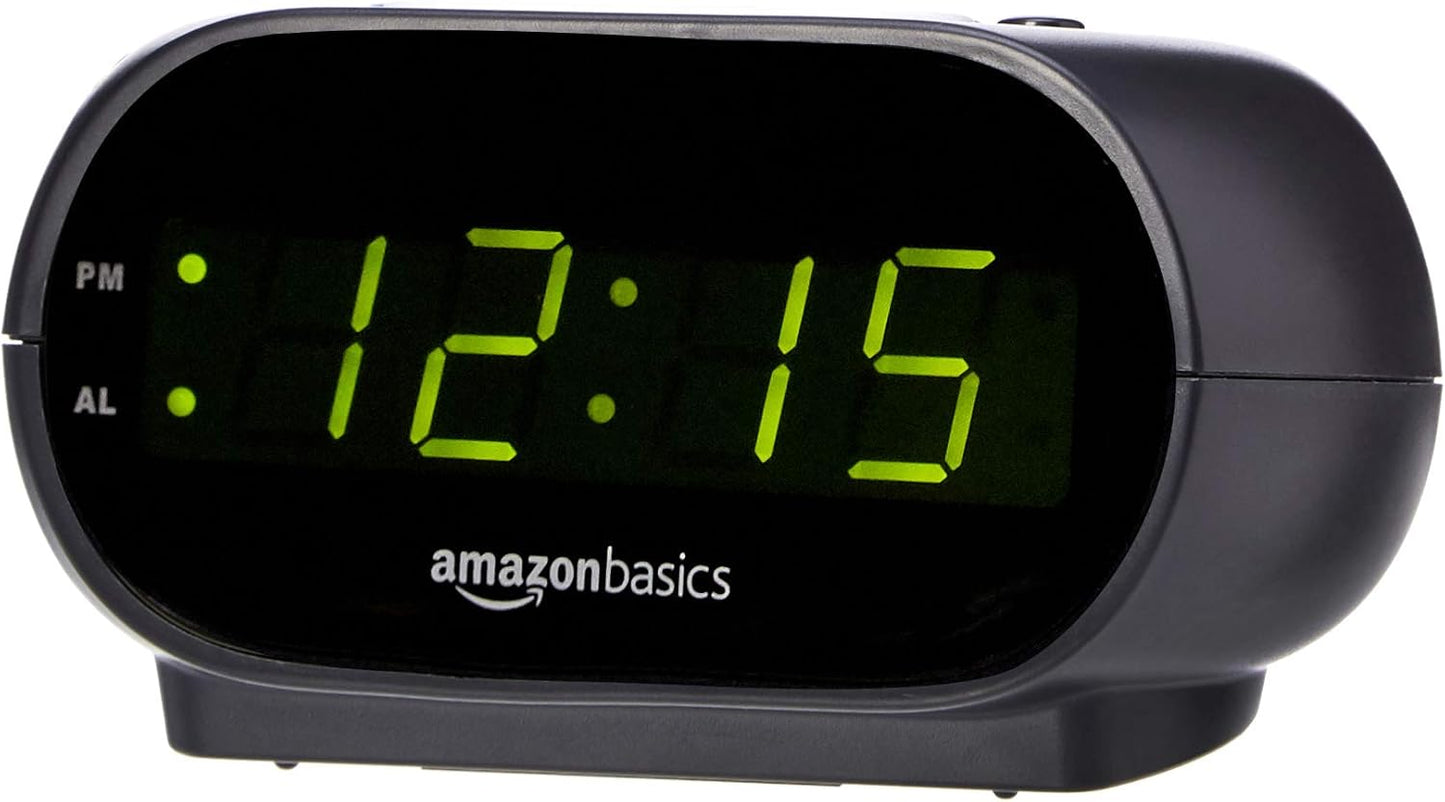 Amazon Basics Small Digital Alarm Clock – LED Display