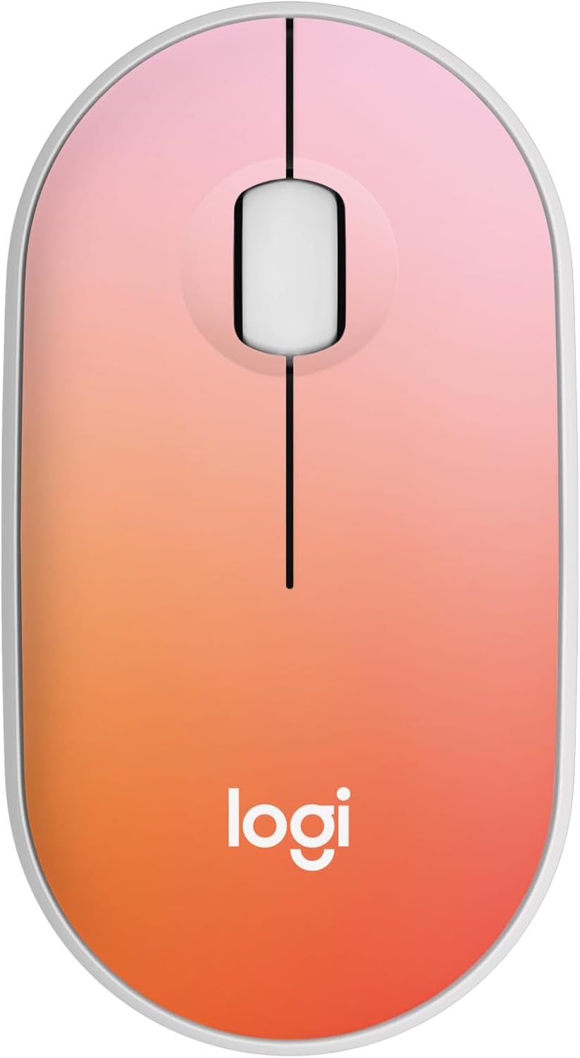Logitech M340 Wireless Mouse – Silent Clicks, USB Receiver – Tropical Sunrise