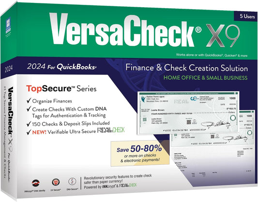 VersaCheck X9 Gold 2024 for Quickbooks - 5 User License