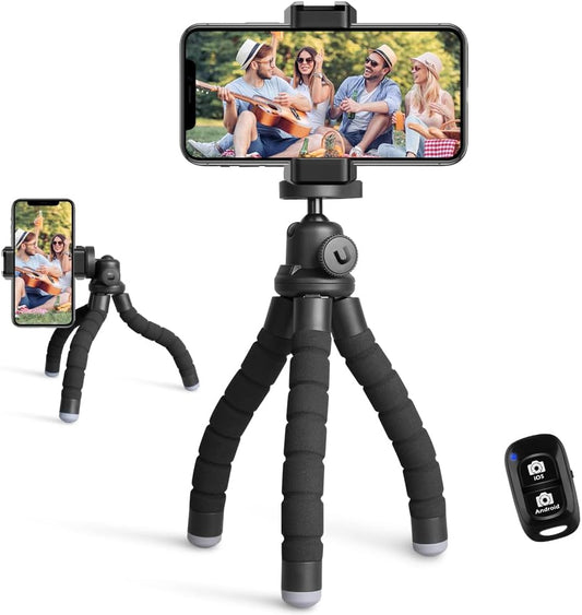 UBeesize Phone Tripod Portable and Flexible Tripod with Wireless Remote