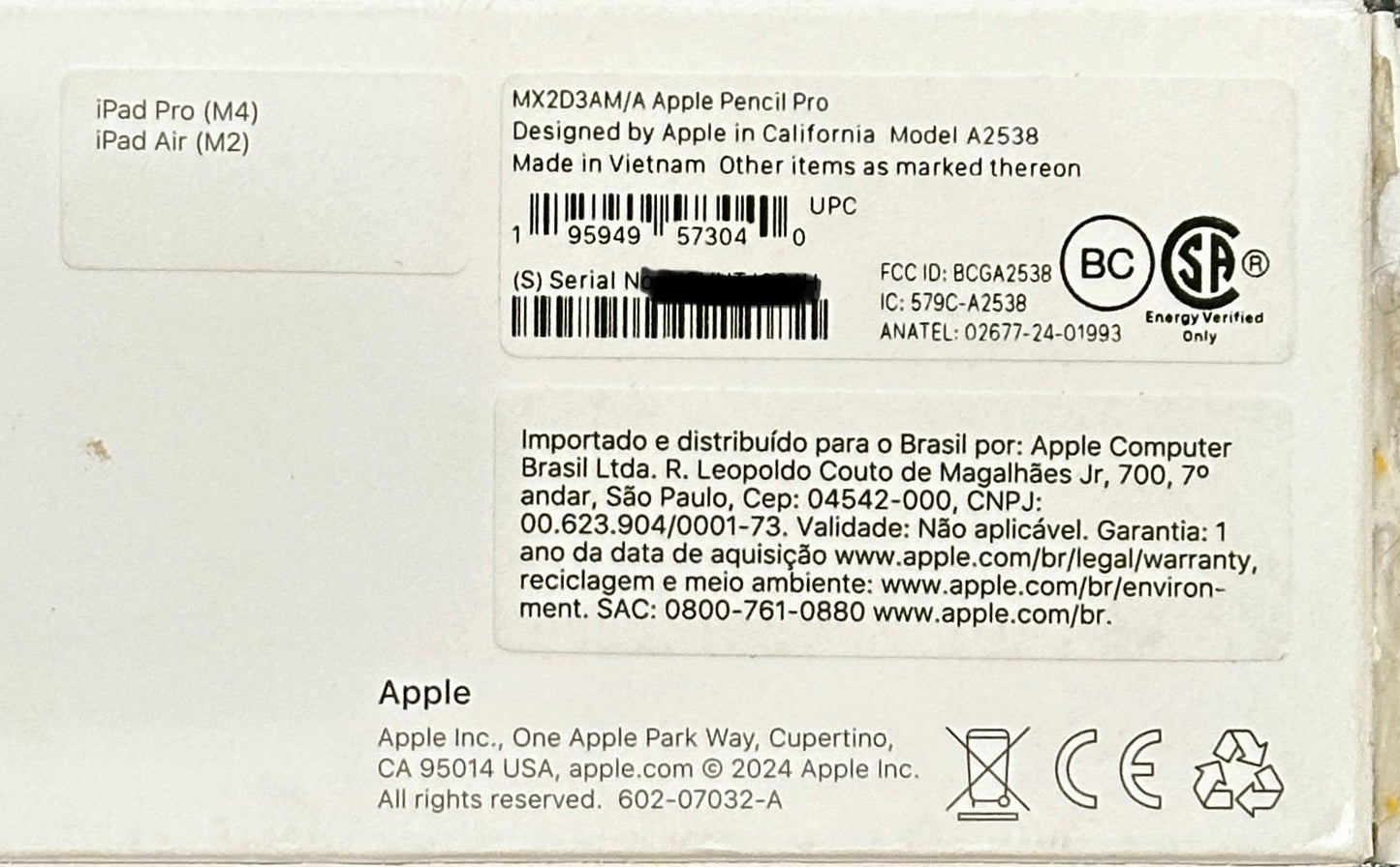 Apple Pencil Pro (A2538) White MX2D3AM/A