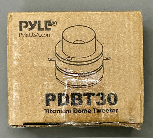 Pyle PDBT30 2.5" 100W Titanium Car Tweeter – 1" Voice Coil, 4 Ohm, Aluminum Frame