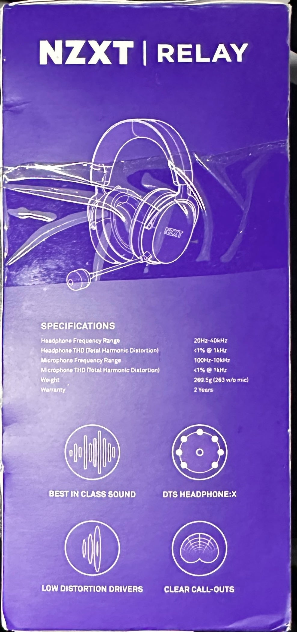 NZXT Relay Wired PC Gaming Headset AP-WCB40-B2 – Hi-Res Audio DTS 7.1 Surround Black