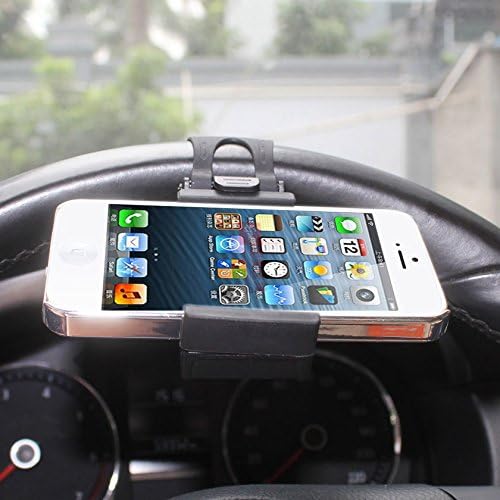 Reiko Steering Wheel Phone Mount – Adjustable Holder for 3.5" Devices – Gray