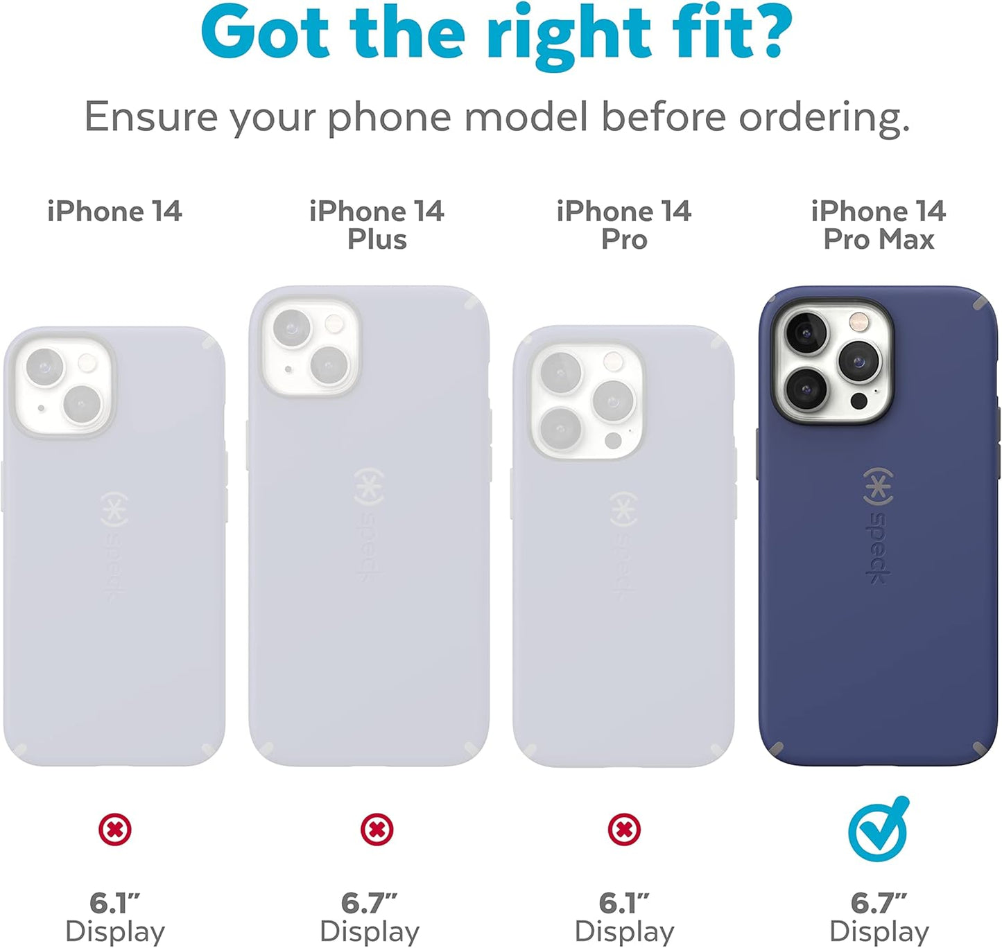 Speck Candyshell Pro for iPhone 14 Pro Hard Case Built for MagSafe Clear