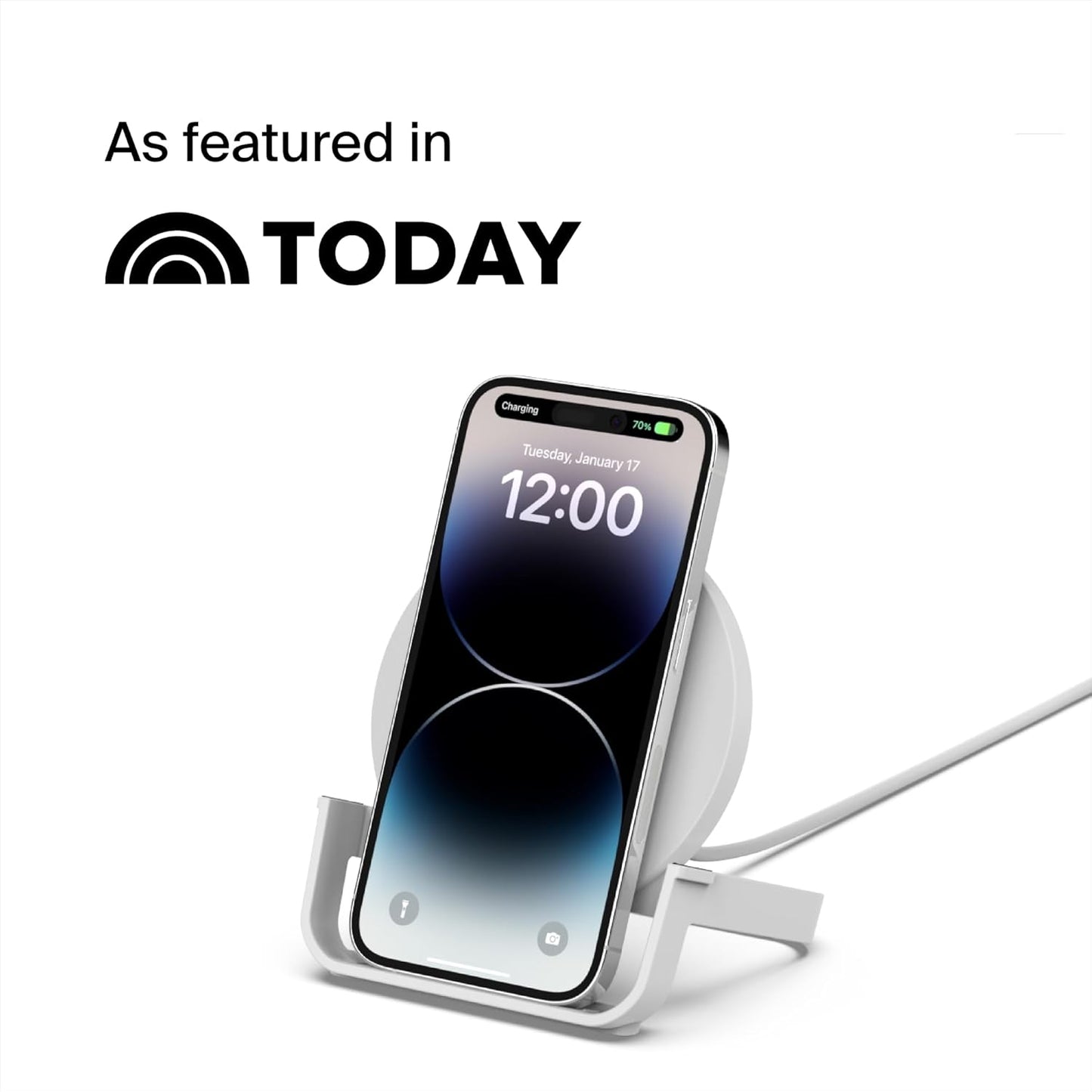 Belkin Quick Charge 10W Wireless Charger -Qi-Certified Charger Stand White