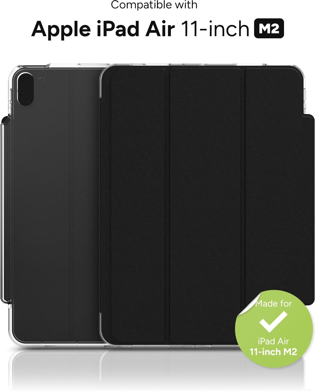 ZAGG Crystal Palace iPad Air 11" Case M3/M2 – Drop-Proof, Clear, Green Folio Stand