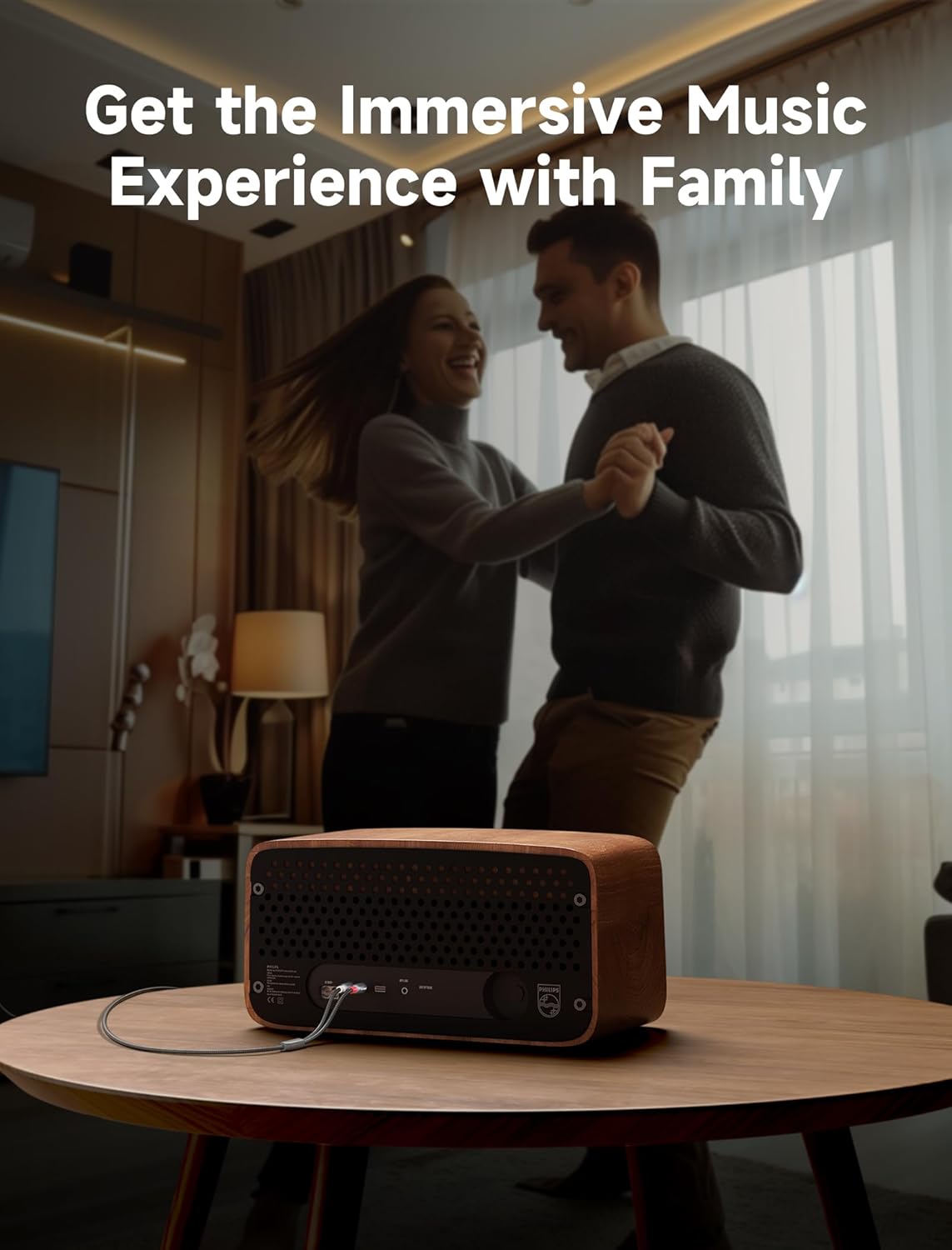 JSAUX RCA to 3.5mm Audio Cable 6.6ft – Aux to RCA Y Adapter Gray