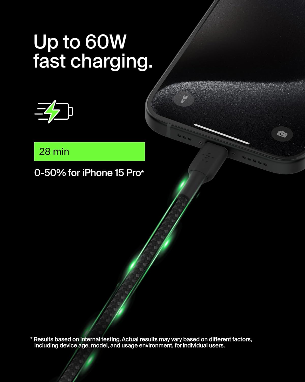Belkin BoostCharge Braided USB-C to USB-C Cable (6.6ft) (OPEN BOX)