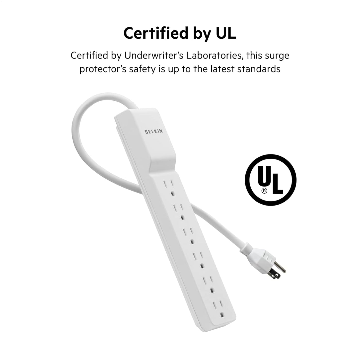 Belkin 6 Outlet Power Strip Extension Cord w/ Surge Protector Tap 10 ft.