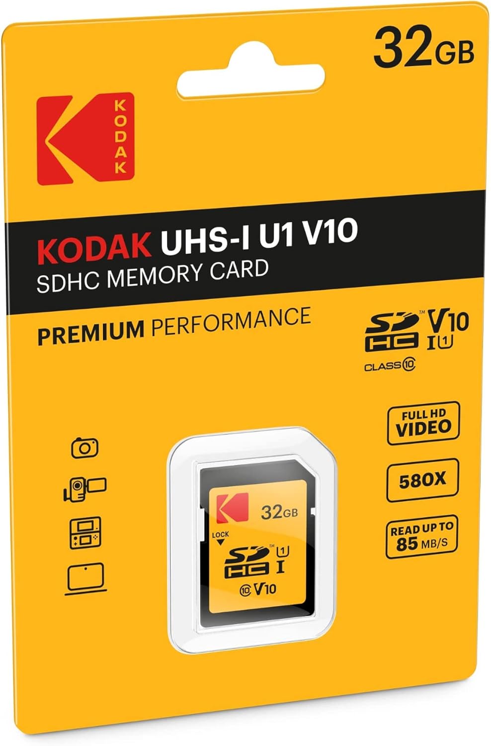 Gigastone 32GB SD Card, Memory Card for Cameras, Full HD Video, SDHC U1 Class 10