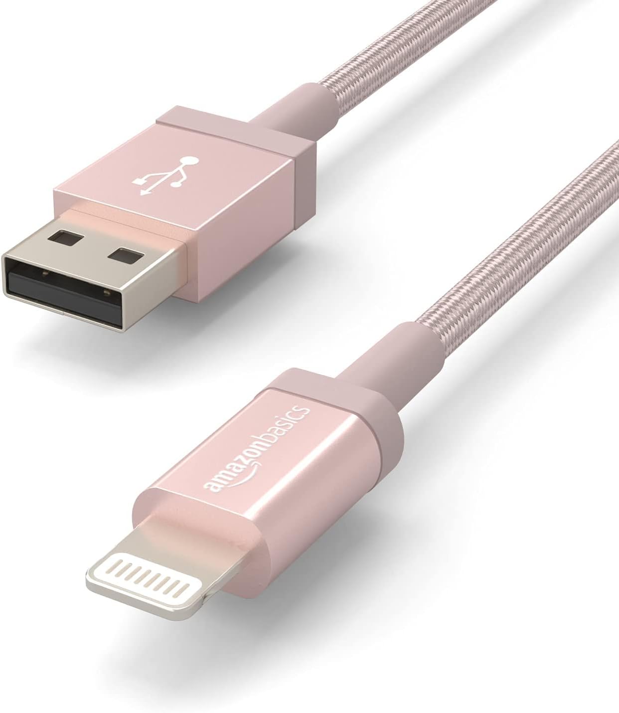 Amazon Basics Nylon USB-A to Lightning Charger 3/6 FT
