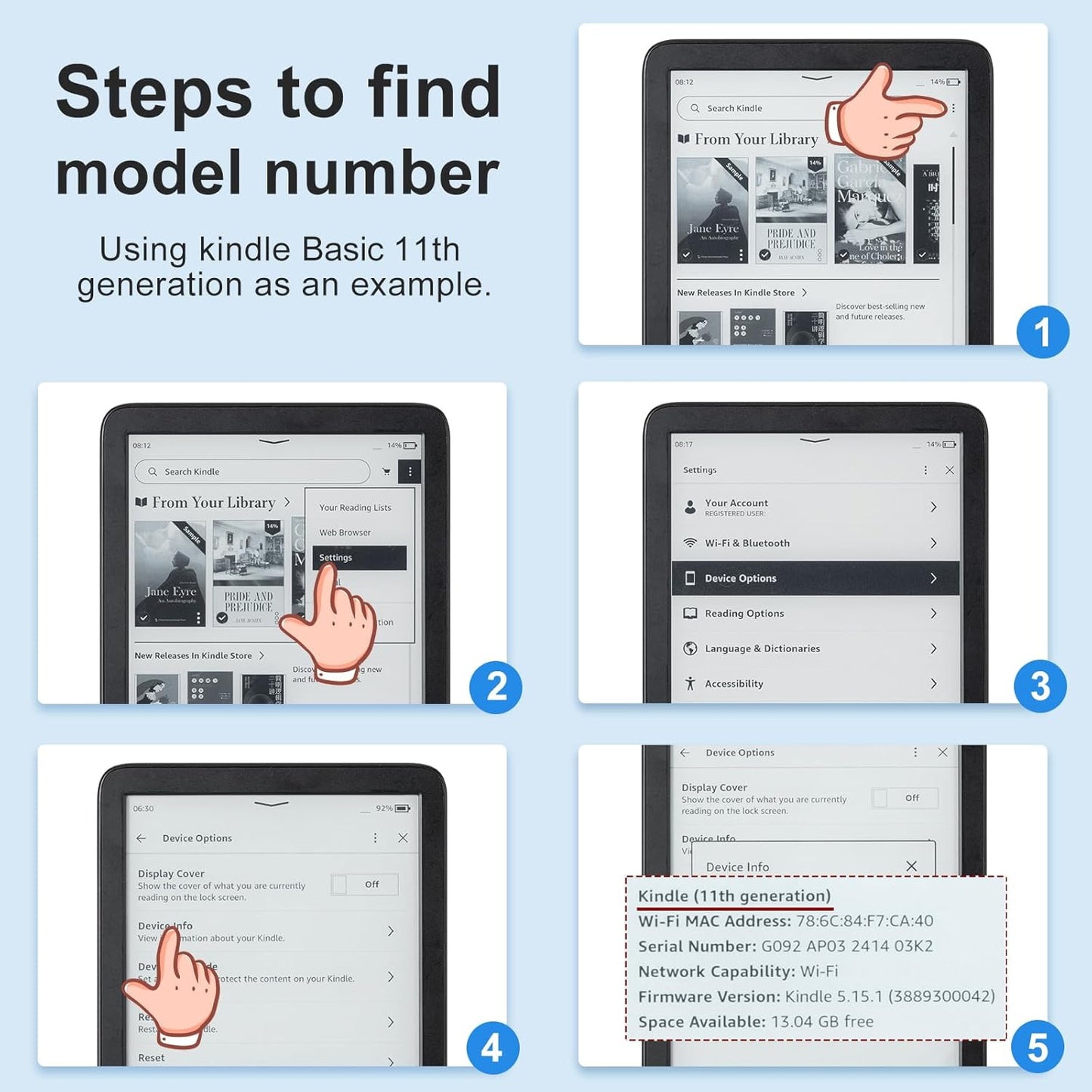 CoBak Case 6 Inch for Kindle 2024/2022 Gen 11 – PU Leather Smart Cover, Sage