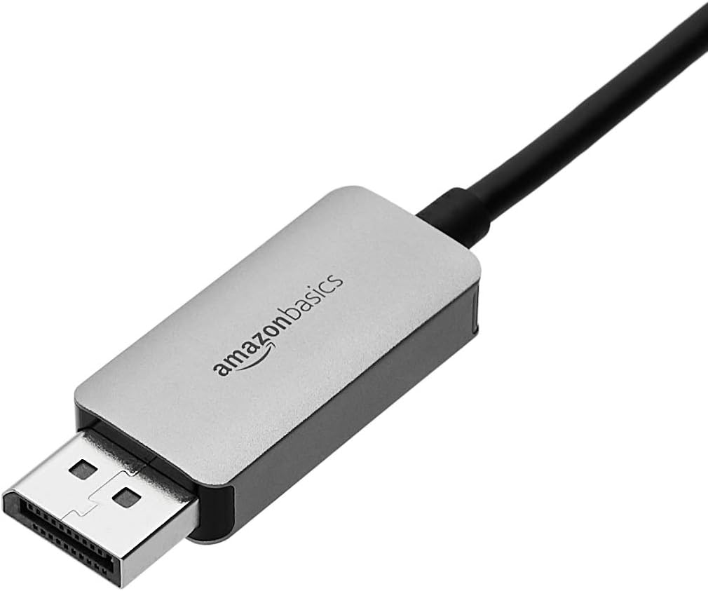 Amazon Basics Aluminum USB-C to DisplayPort Cable - 3-Foot