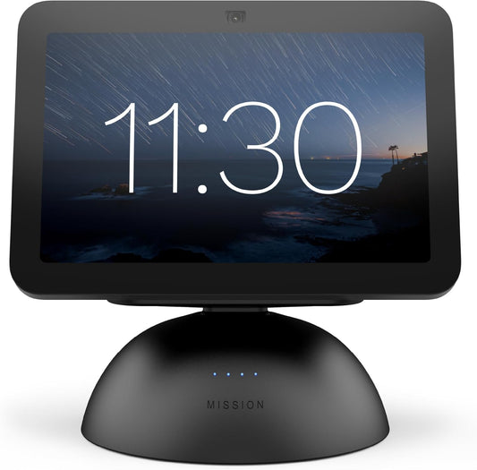 Mission - 2-in-1 Battery and Tilt Stand for Echo Show 8 (3rd Generation, 2023 Release)