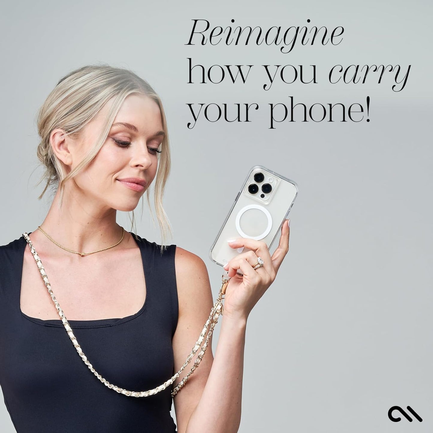 Case-Mate - Crossbody Chain for Any Cell Phone - Gold (OPEN BOX)