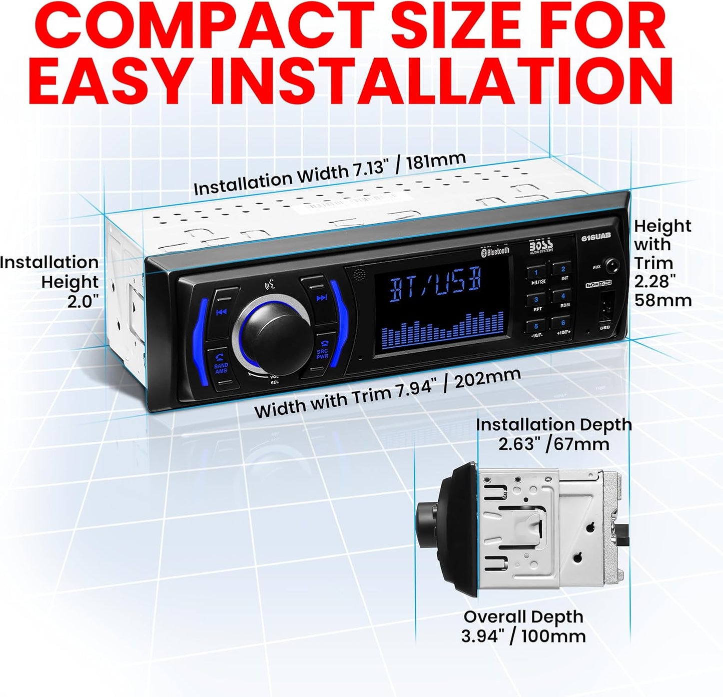 BOSS Audio Systems 616UAB Car Stereo (OPEN BOX)