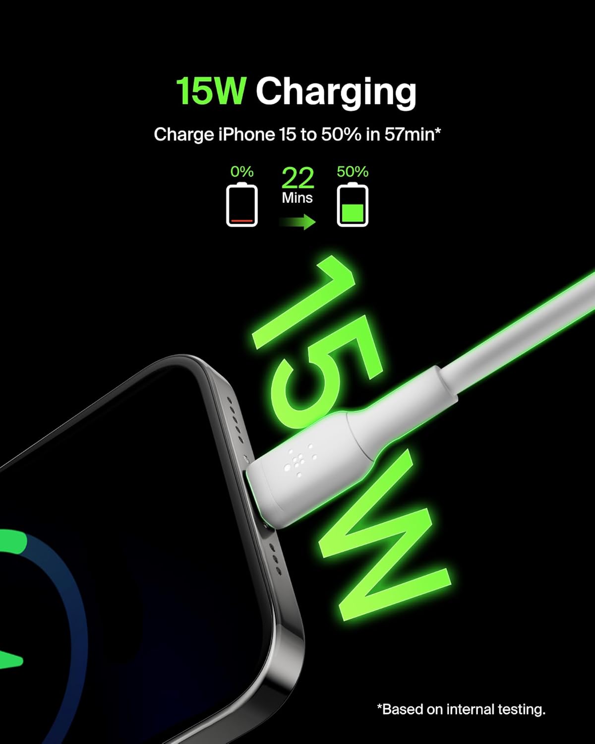 Belkin BoostCharge USB-A To USB-C Charging Cables 2 Pack 3.3' (OPEN BOX)