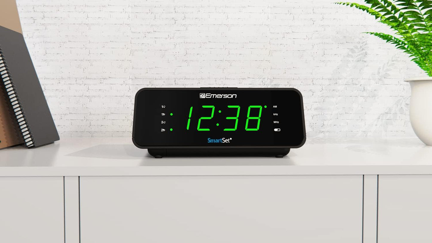 Emerson SmartSet Dual Alarm Clock Radio – AM/FM