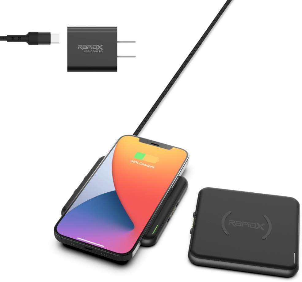 RapidX Modula5 Modular Wireless Charging Pod System (Model: RX-MP01B2PK) (OPEN BOX)